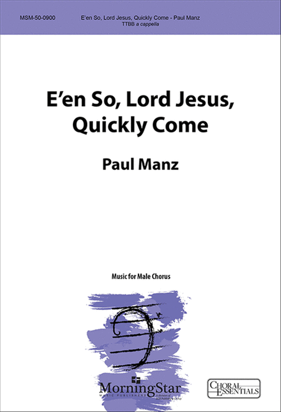 E'en So, Lord Jesus, Quickly Come TTBB scores gallery preview page 1
