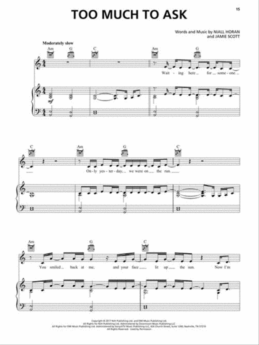 Niall Horan – Flicker Piano, Vocal, Guitar scores gallery preview page 7