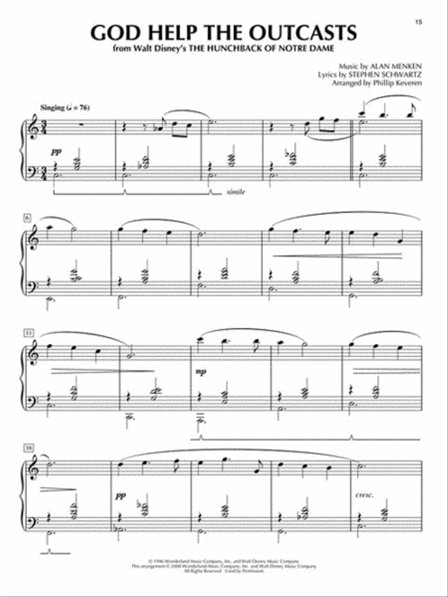 Disney Songs for Classical Piano Piano Solo scores gallery preview page 2