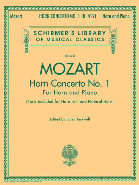 Concerto No. 1, K. 412 (Horn)