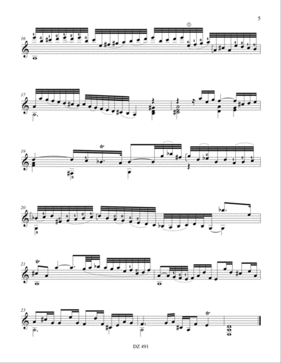 Praeludium, Aria, Giacona Classical Guitar scores gallery preview page 5