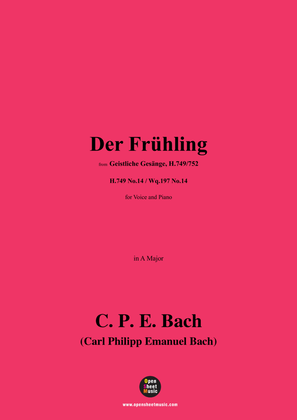 C. P. E. Bach-Der Frühling,H.749 No.14(Wq.197 No.14),in A Major