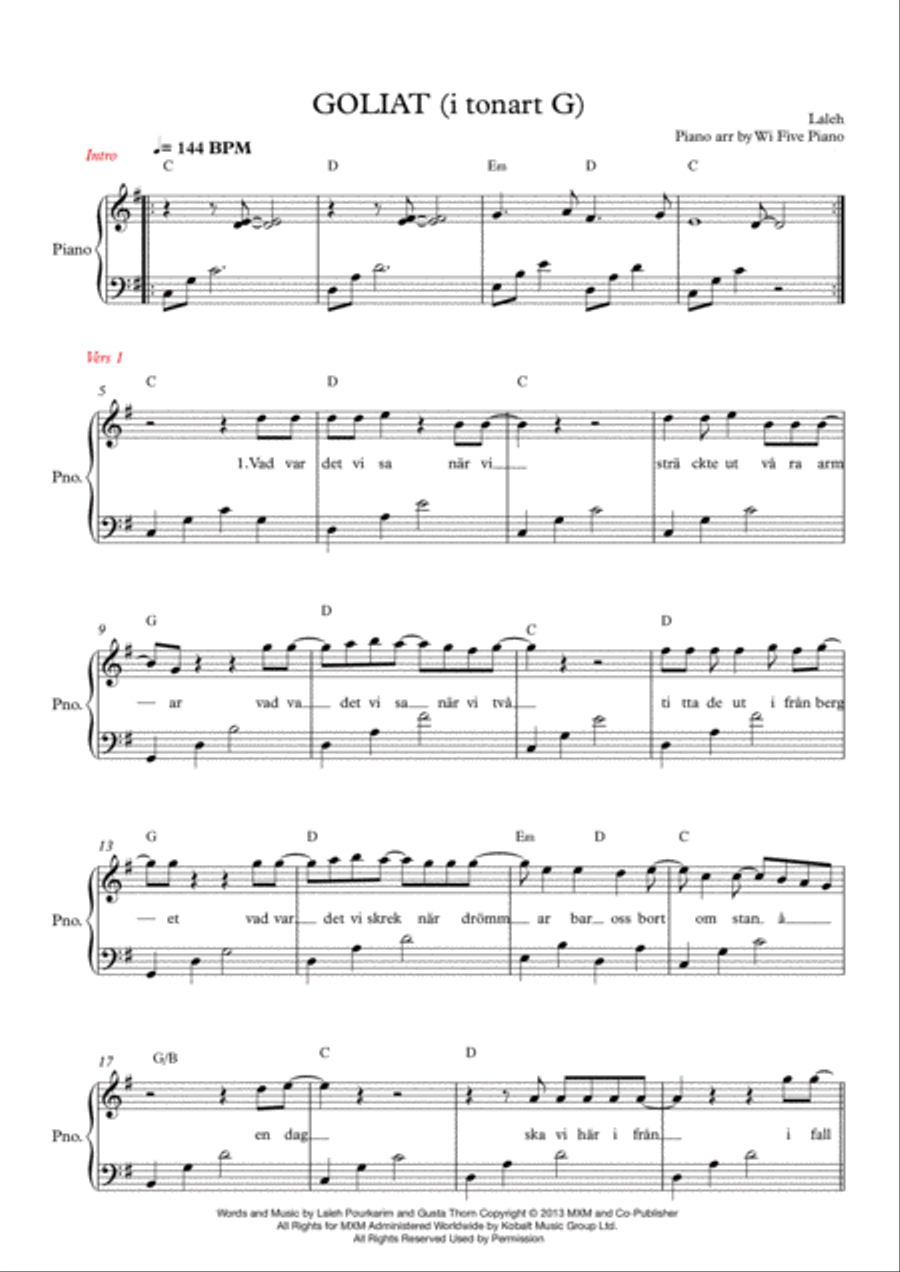 Goliat Voice scores gallery preview page 1