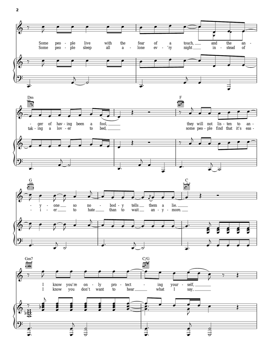 An Innocent Man Piano, Vocal, Guitar scores gallery preview page 2