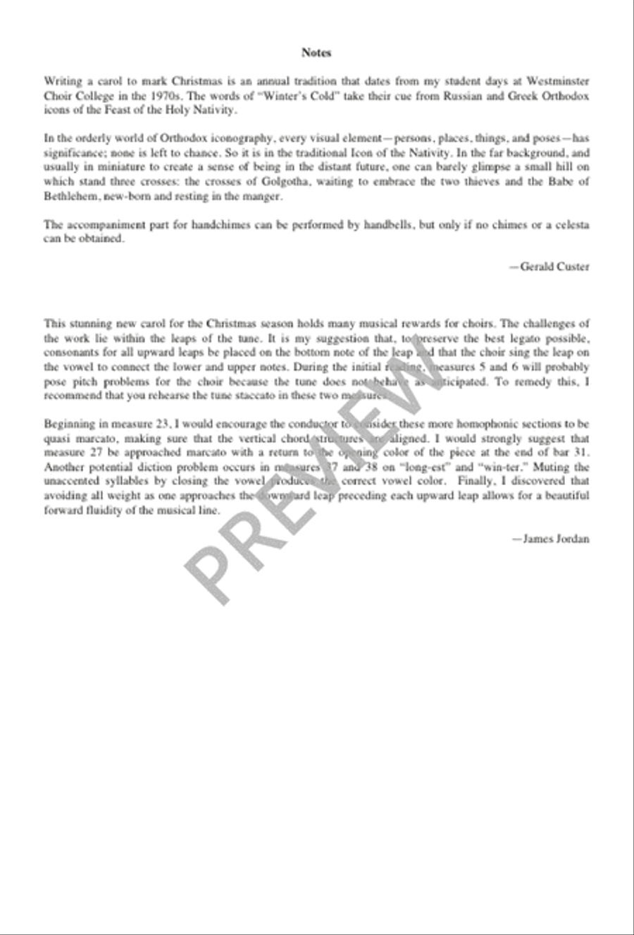 Winter's Cold 4-Part scores gallery preview page 2