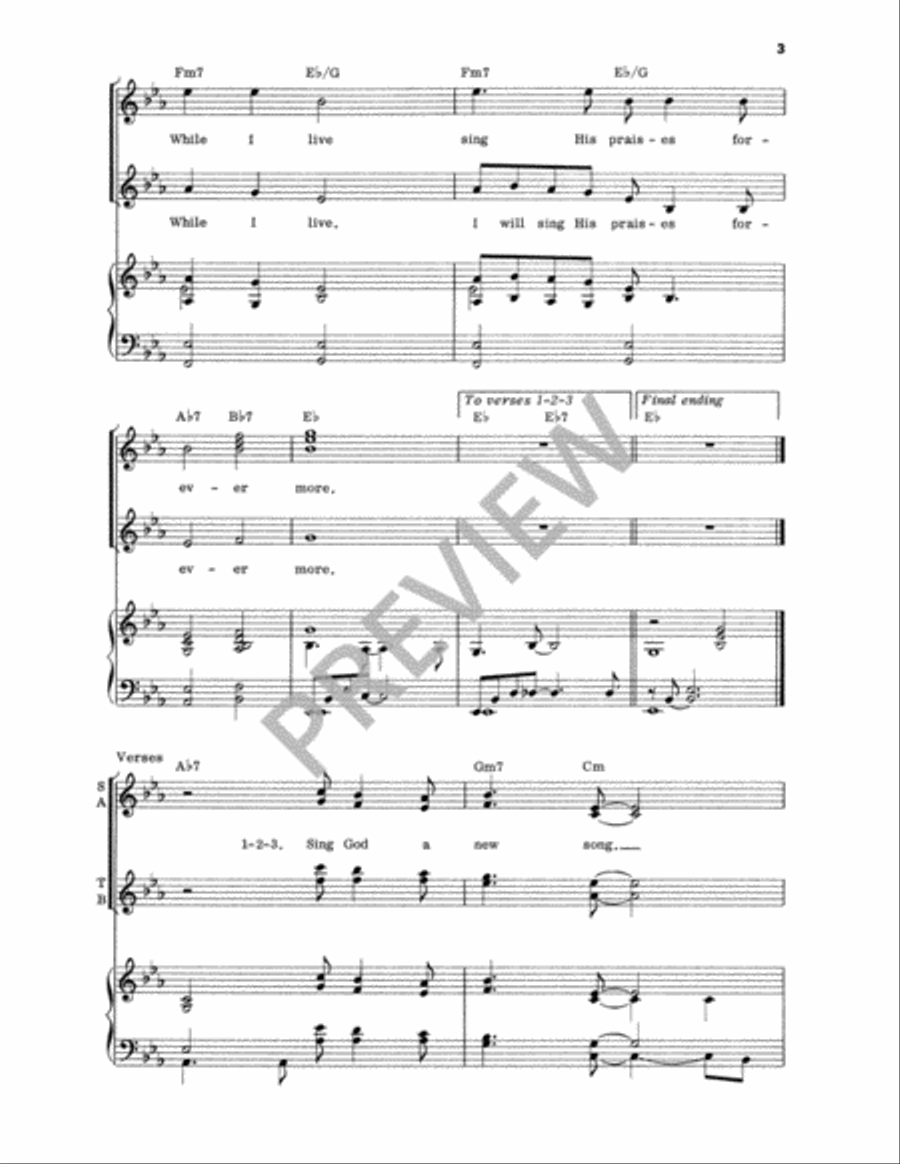 A New Song A New Song 4-Part scores gallery preview page 4