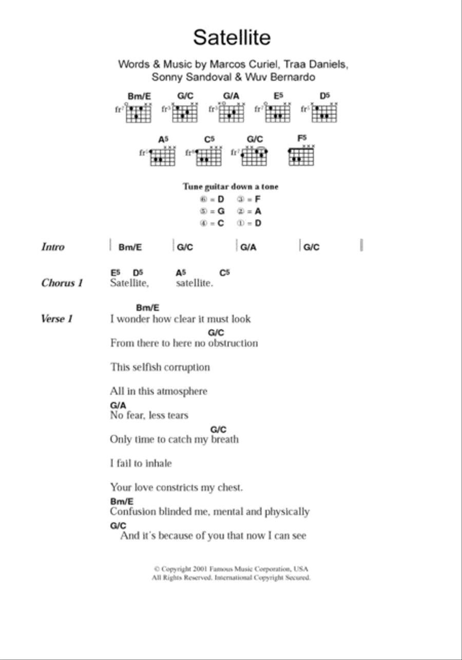 Satellite Satellite Electric Guitar scores gallery preview page 1