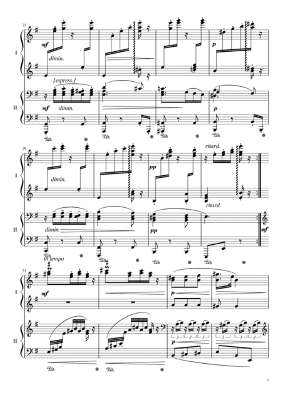 Slavonic Dance Op.72 No.2 - Antonín Leopold Dvorak - Piano Duet image number null