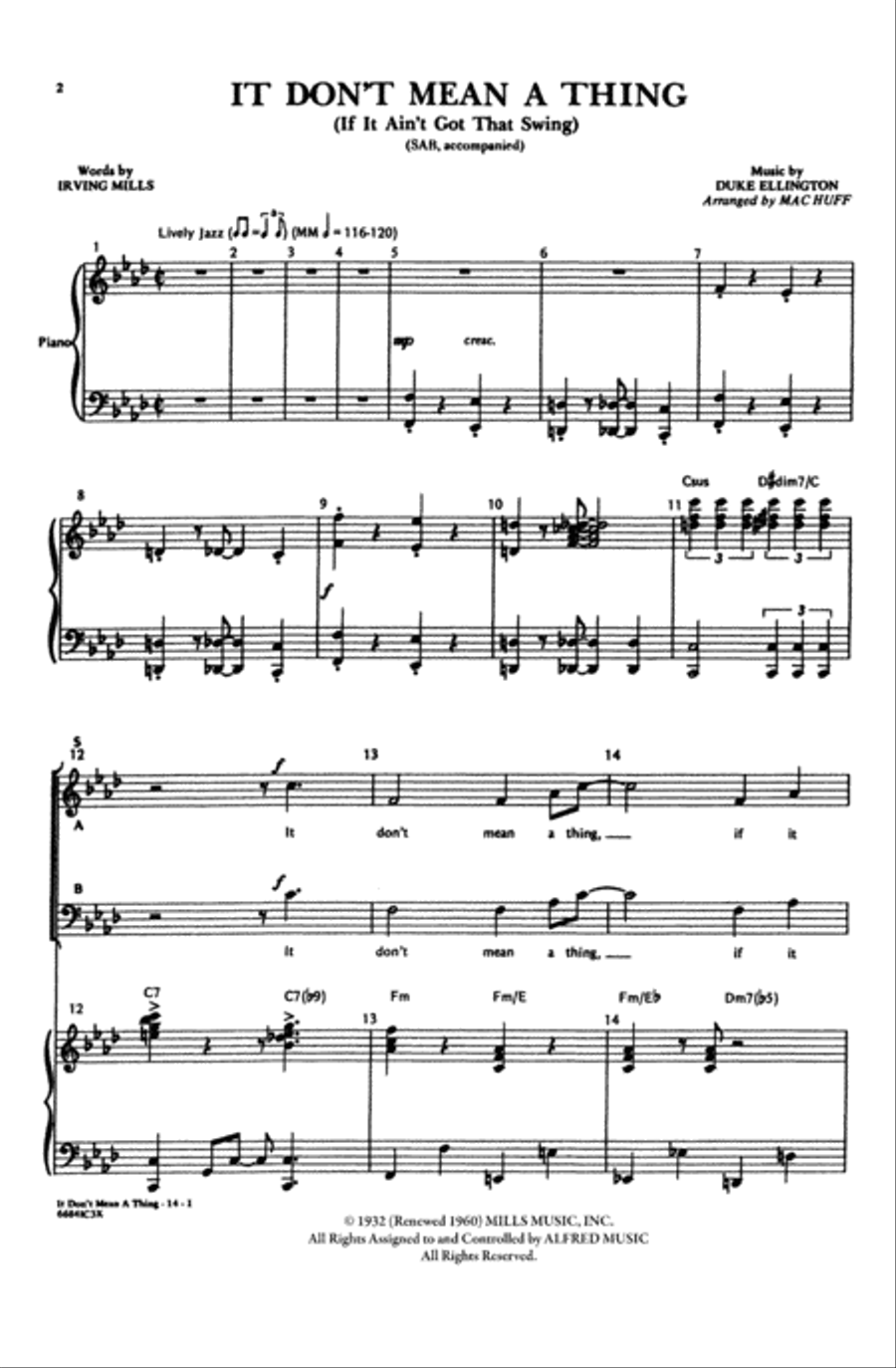 It Don't Mean a Thing (If It Ain't Got That Swing) 3-Part scores gallery preview page 17