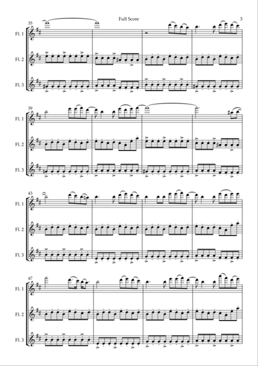 Toss A Coin To Your Witcher Flute Trio scores gallery preview page 3