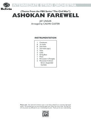 Ashokan Farewell (from "The Civil War"): Score