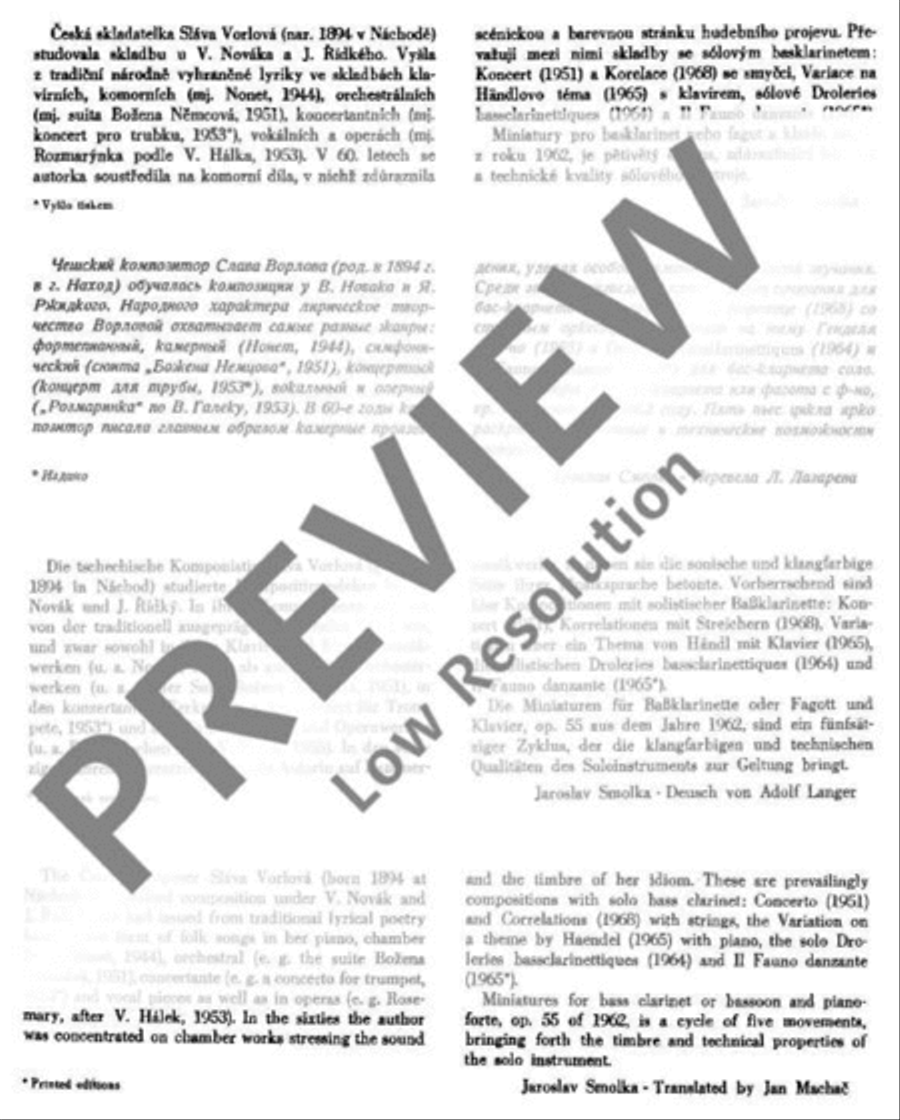 Miniaturen Miniaturen Bassoon scores gallery preview page 4