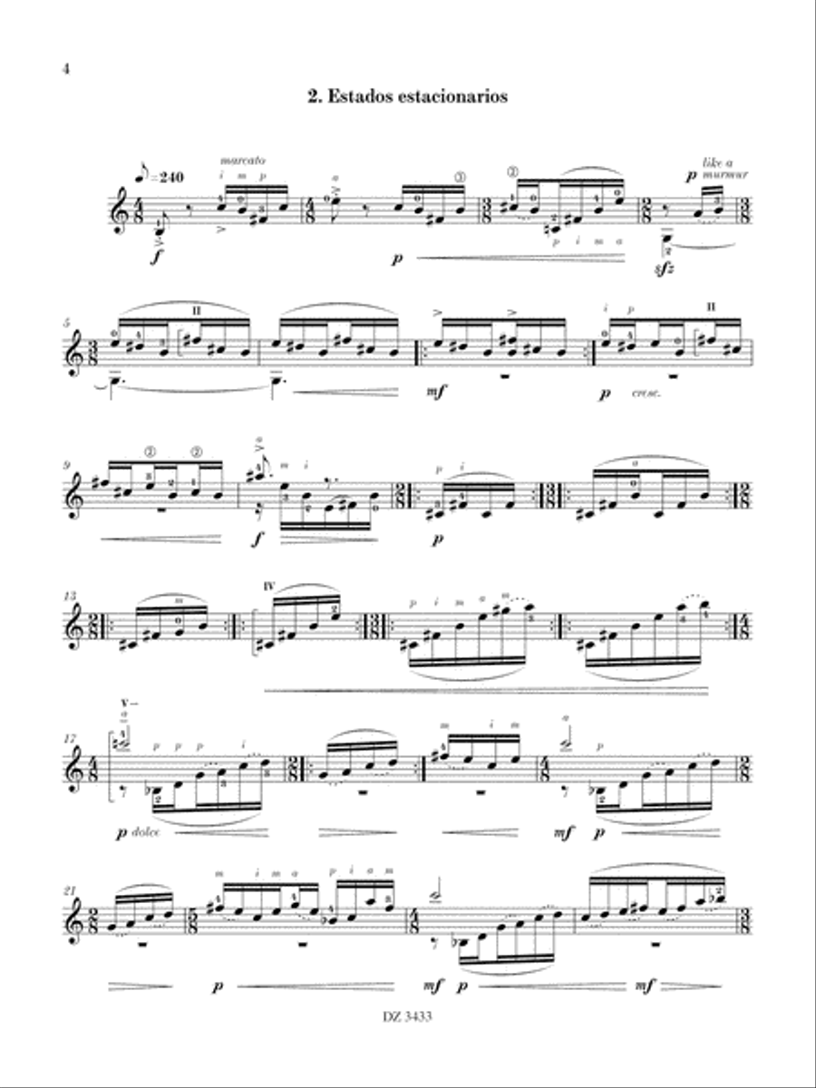 Dos Preludios Classical Guitar scores gallery preview page 5