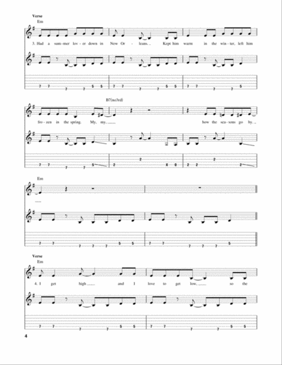 Ex's & Oh's Electric Guitar scores gallery preview page 4