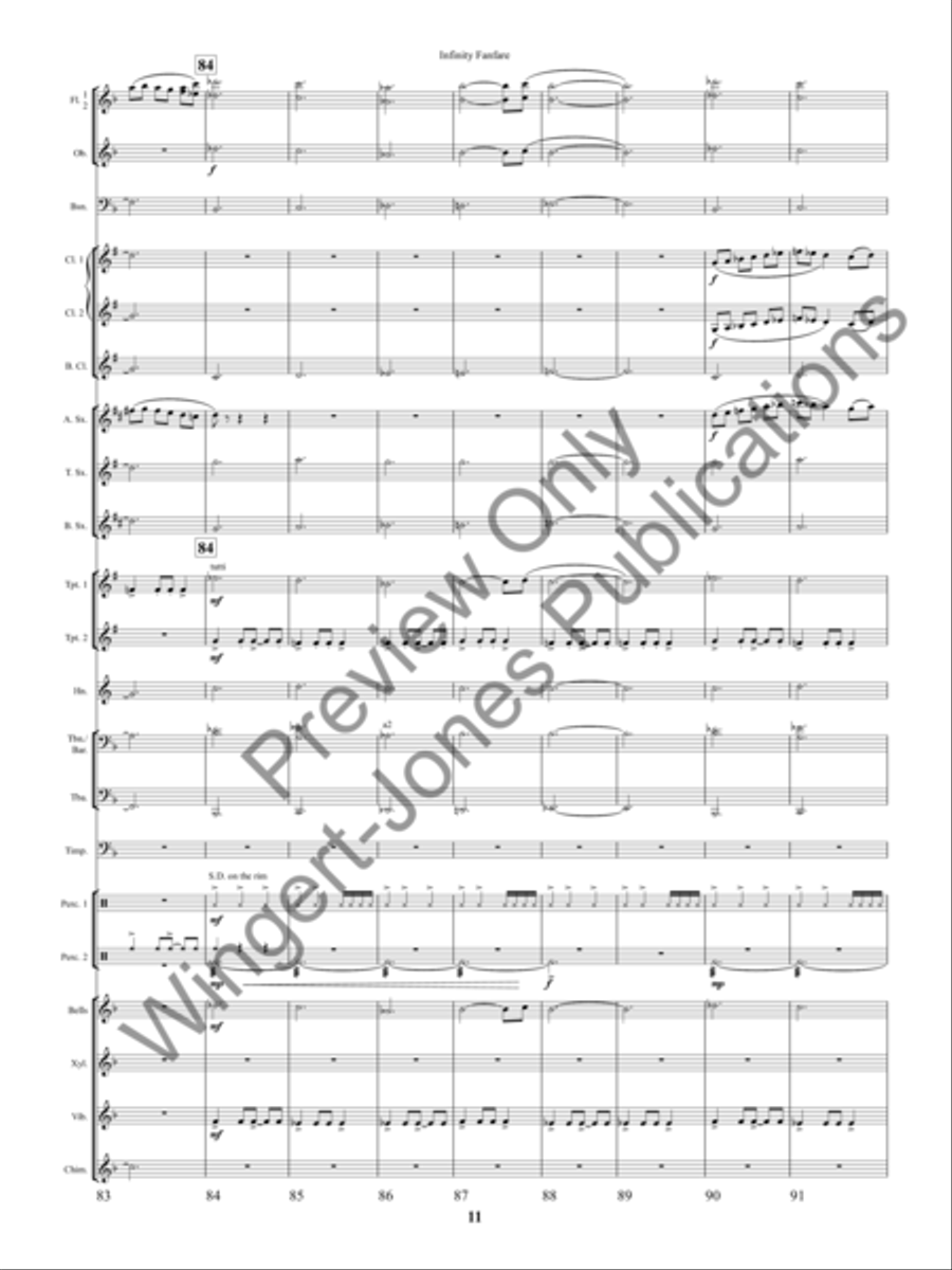 Infinity Fanfare Concert Band scores gallery preview page 14