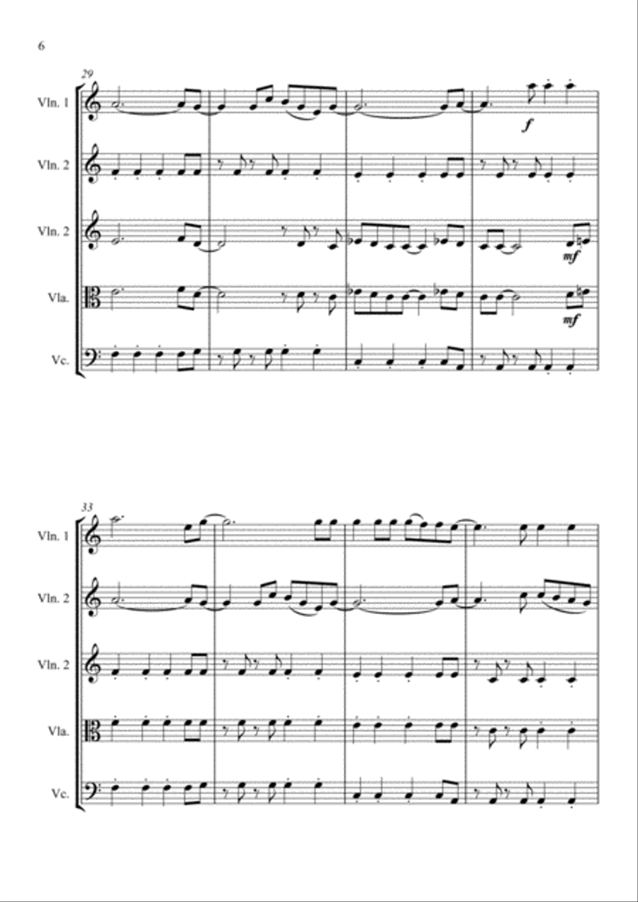 Viva La Vida String Quartet scores gallery preview page 6