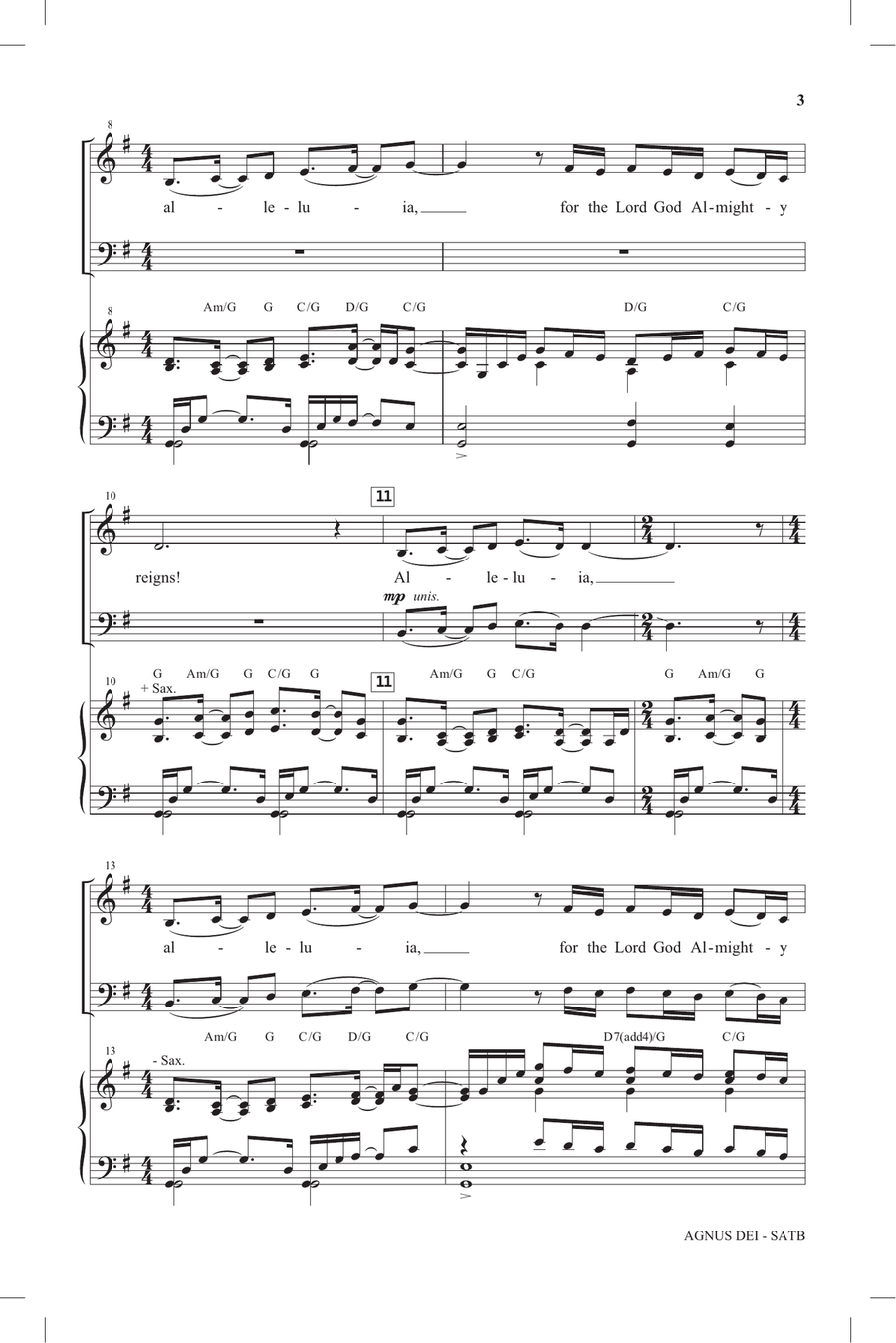 Agnus Dei 4-Part scores gallery preview page 2