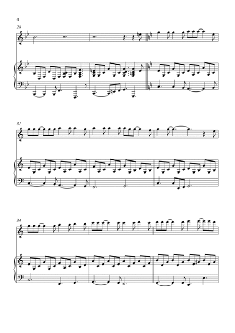 Hallelujah Piano scores gallery preview page 4