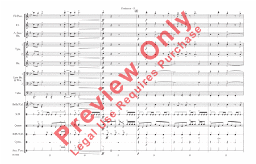 Separate Ways (Worlds Apart) Marching Band scores gallery preview page 6