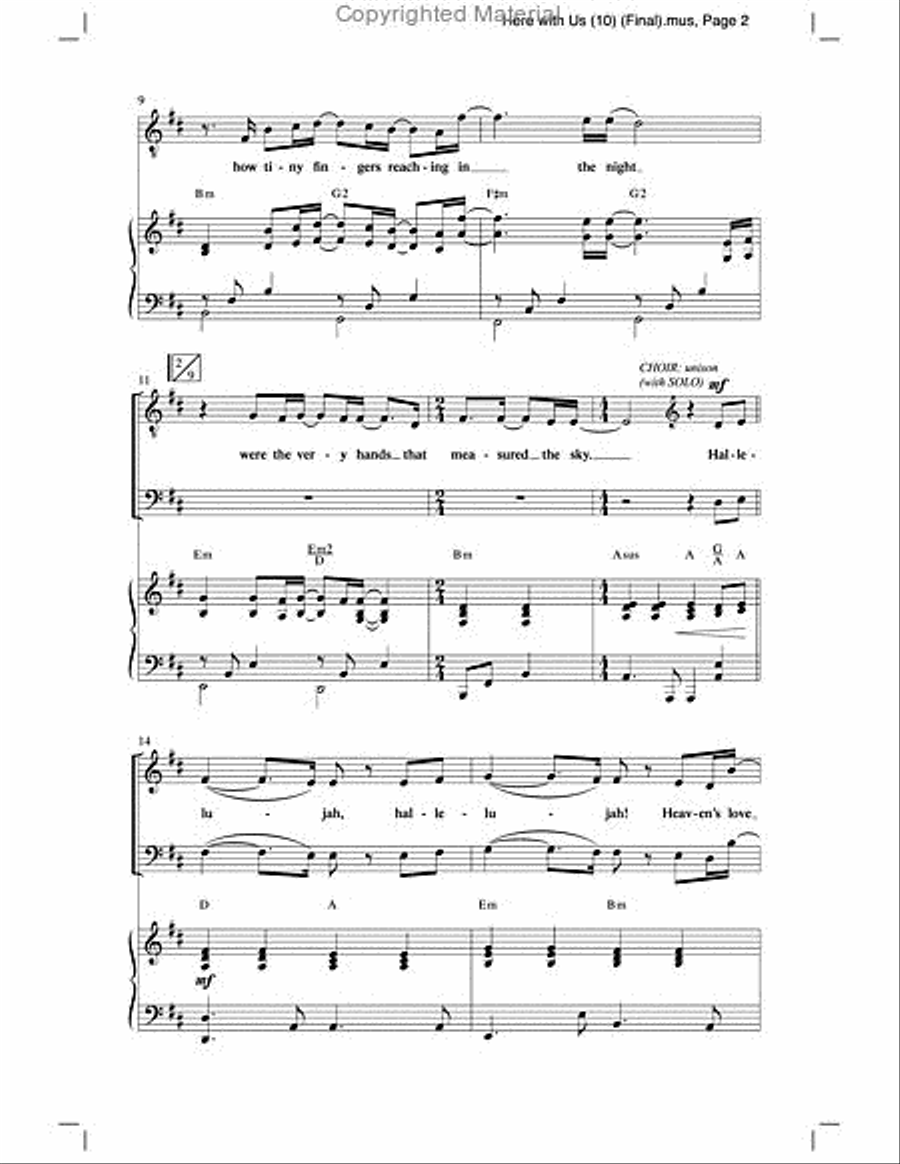 Here With Us - Anthem 4-Part scores gallery preview page 3