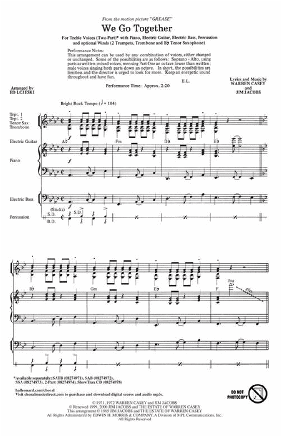 We Go Together 2-Part scores gallery preview page 3