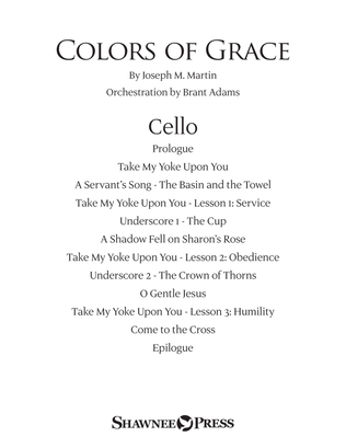 Book cover for Colors of Grace - Lessons for Lent (New Edition) (Orchestra Accompaniment) - Cello