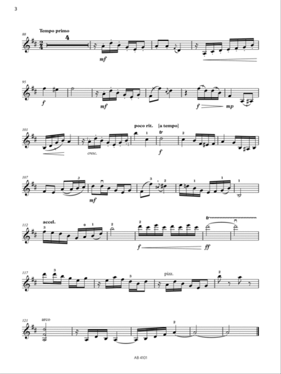 Elfentanz (Grade 7, C2, from the ABRSM Violin Syllabus from 2024) Violin Solo scores gallery preview page 3