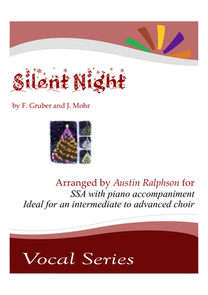Silent Night - SSA and piano with FREE BACKING TRACK to sing along!