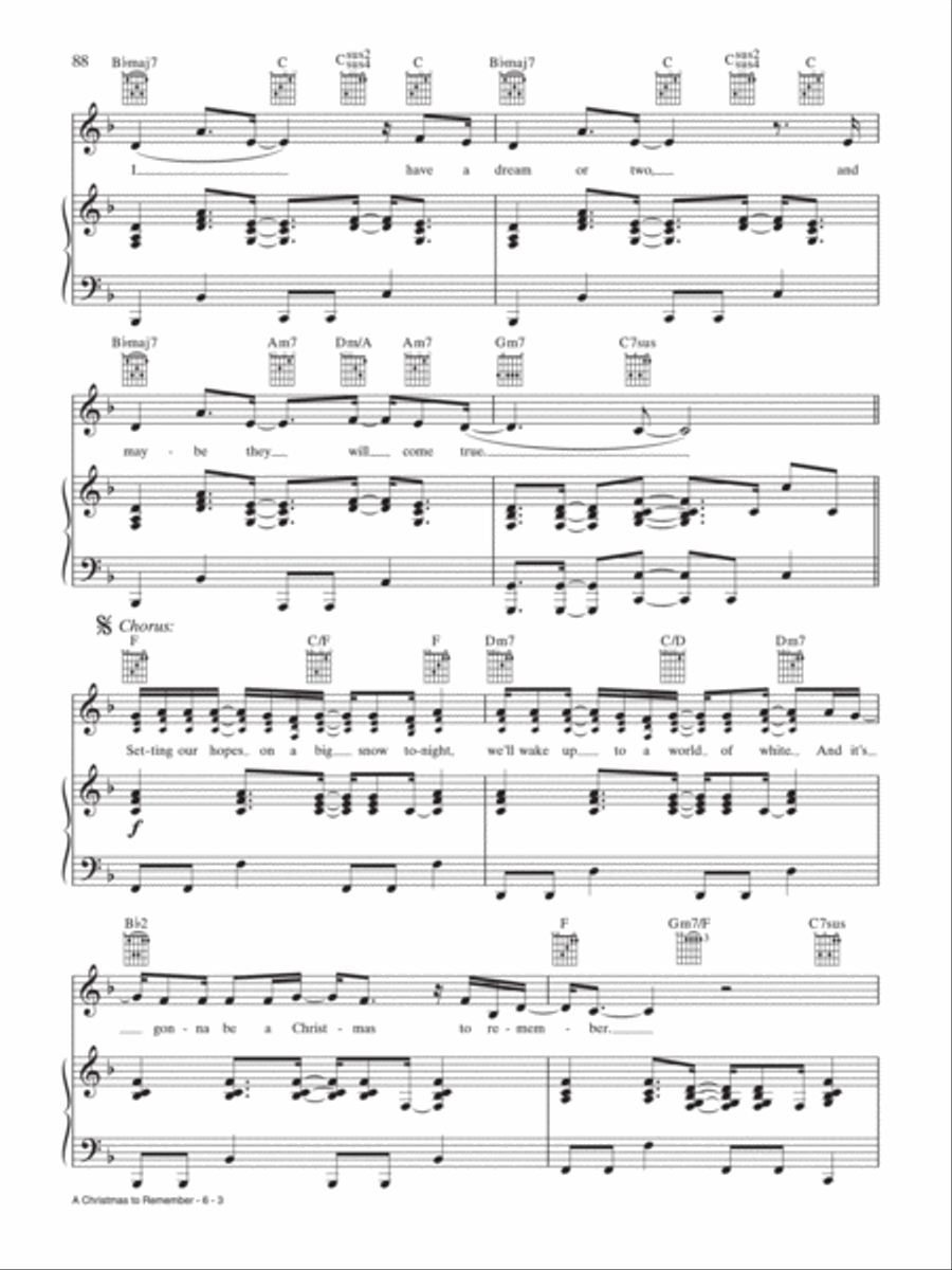 A Christmas to Remember Piano, Vocal, Guitar scores gallery preview page 3
