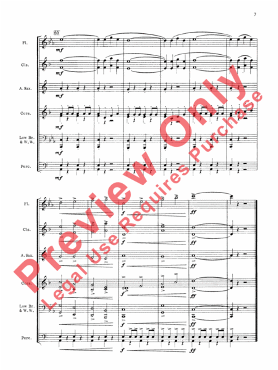 Songs of the Sea (Medley) Concert Band scores gallery preview page 8