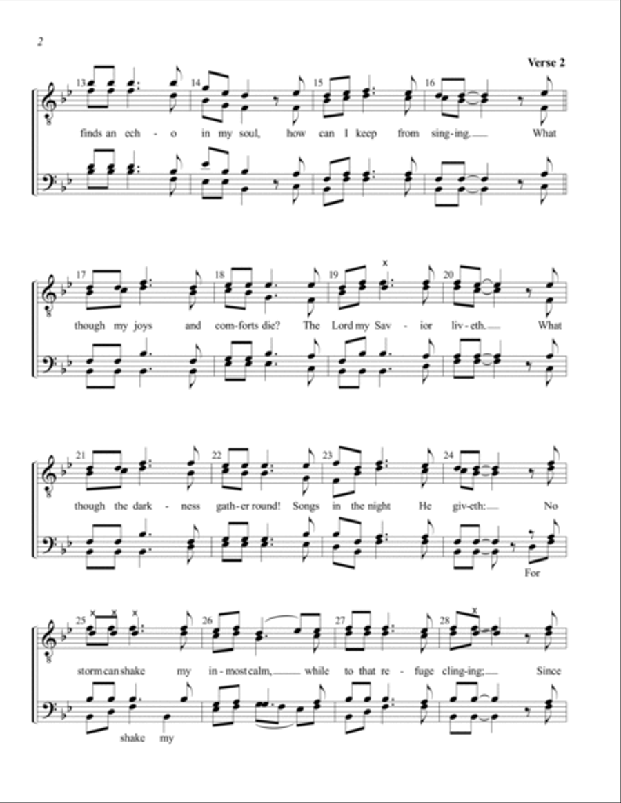 How Can I Keep From Singing TTBB scores gallery preview page 2