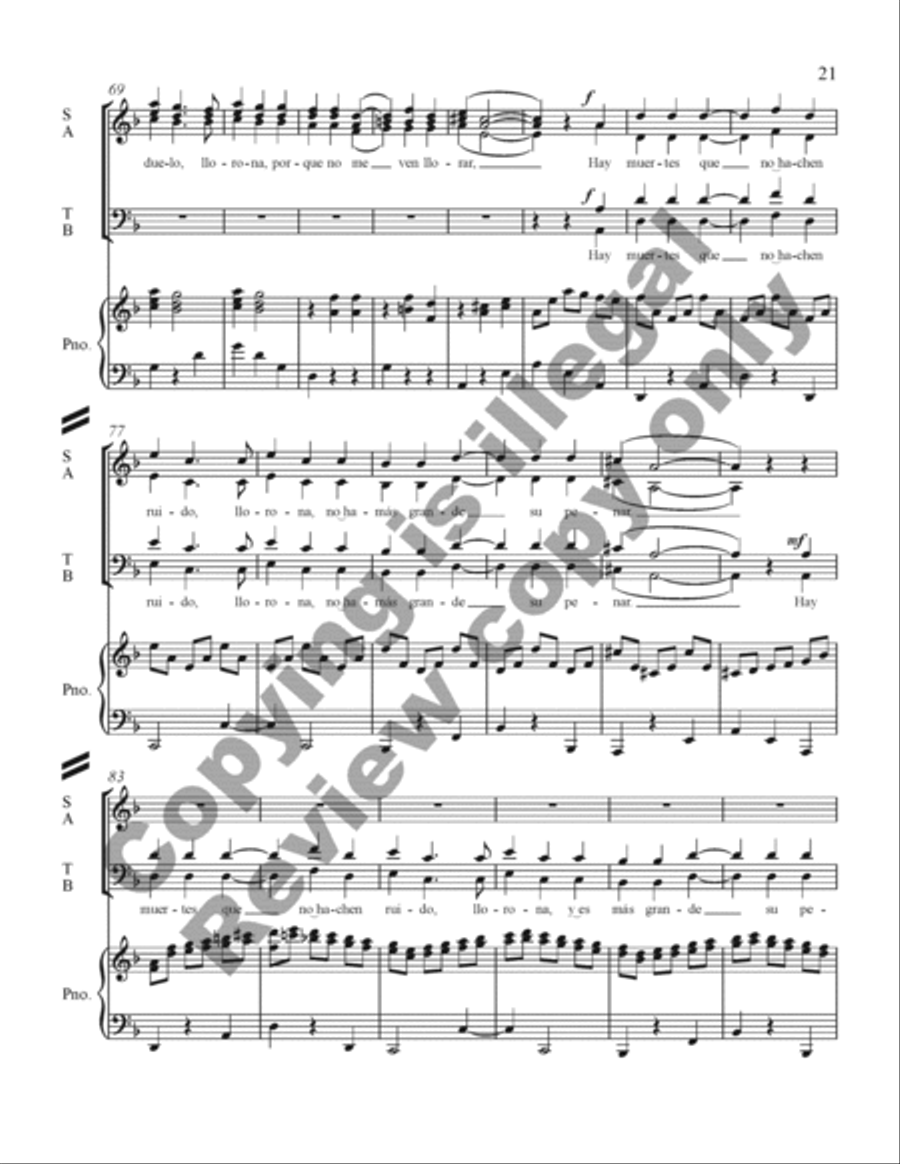 Three Mexican Folk Songs Three Mexican Folk Songs 4-Part scores gallery preview page 40