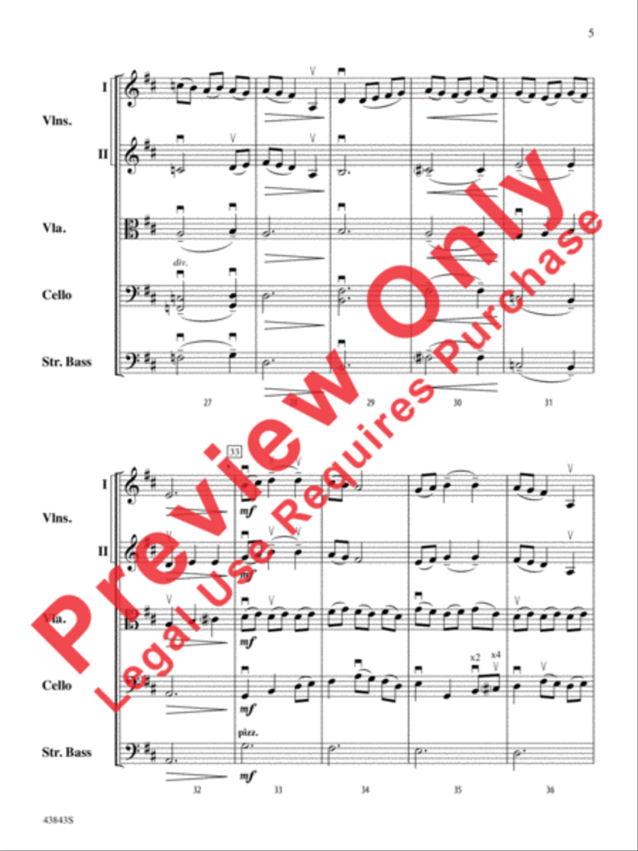 A River Rhapsody String Orchestra scores gallery preview page 6