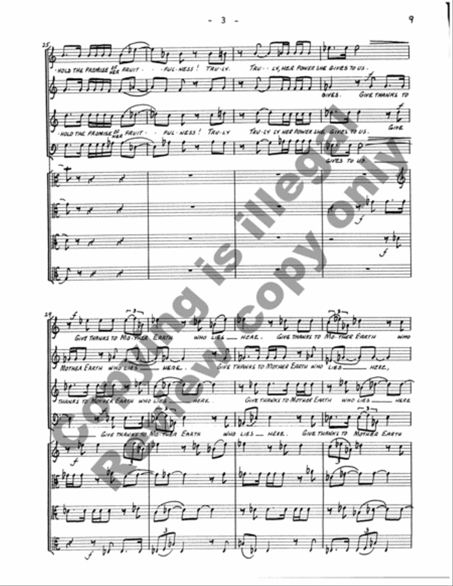 The Web of Life (Full Score) Choir scores gallery preview page 14