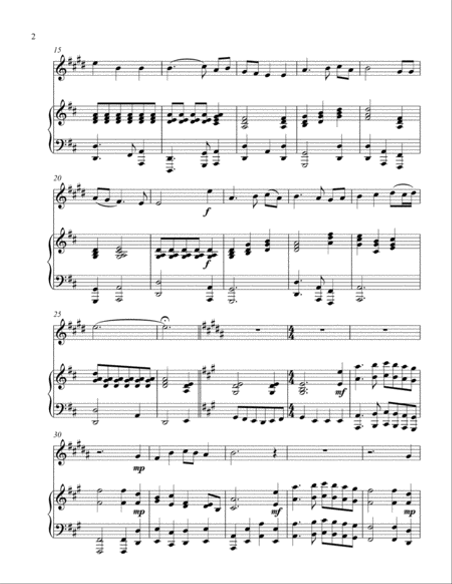 Thankful Songs of Praise (treble Bb instrument solo) Piano scores gallery preview page 3