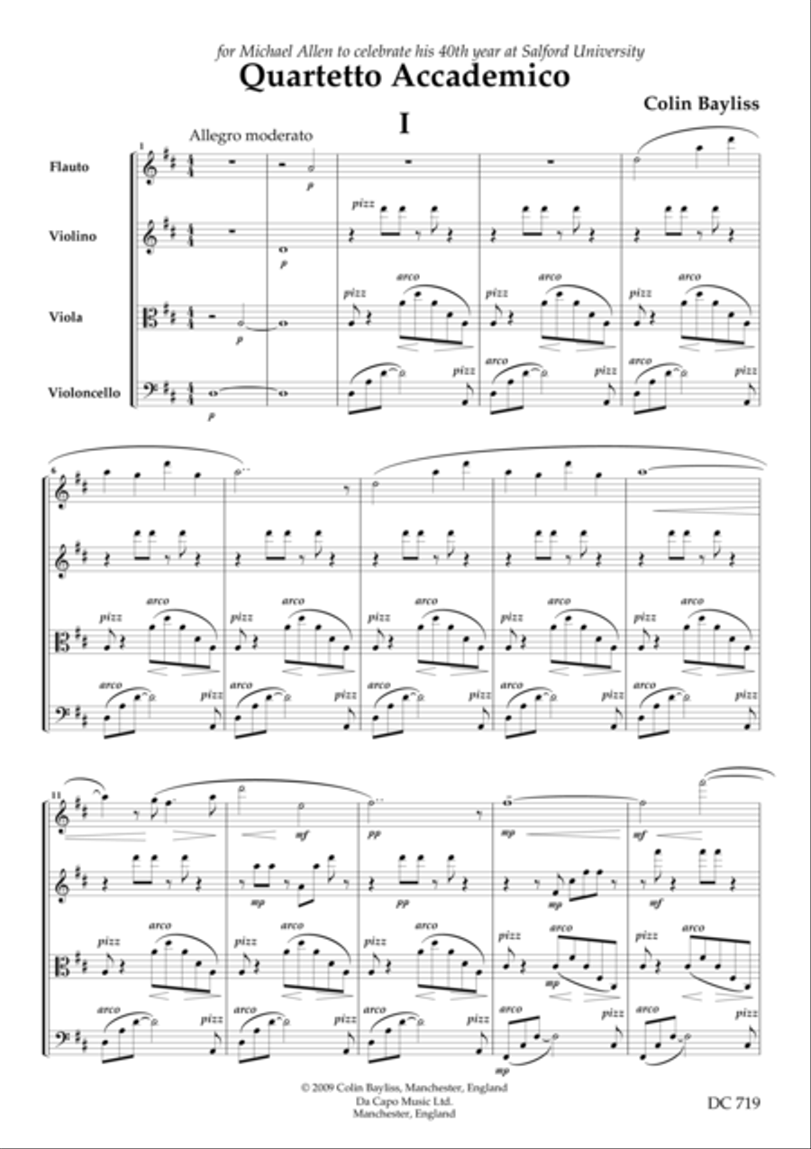Quartetto Accademico Small Ensemble scores gallery preview page 1