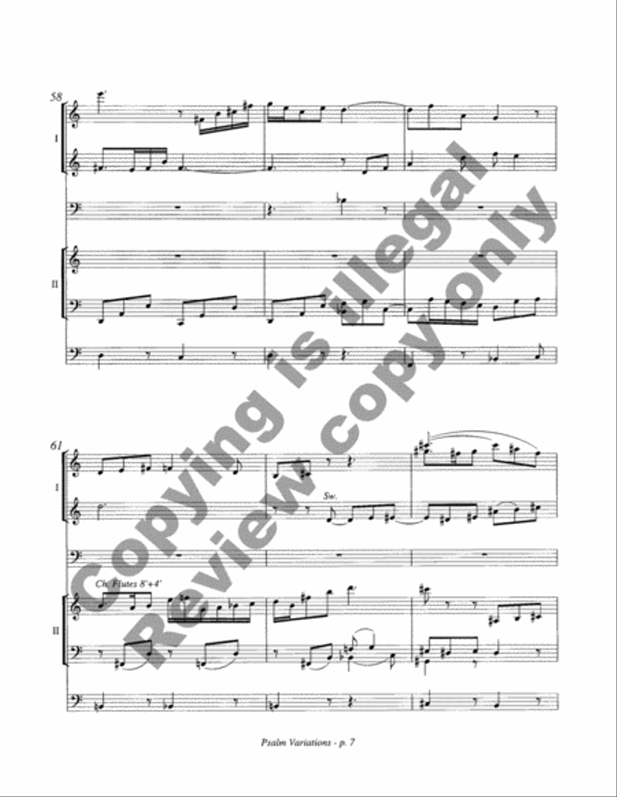 Psalm Variations Organ scores gallery preview page 8