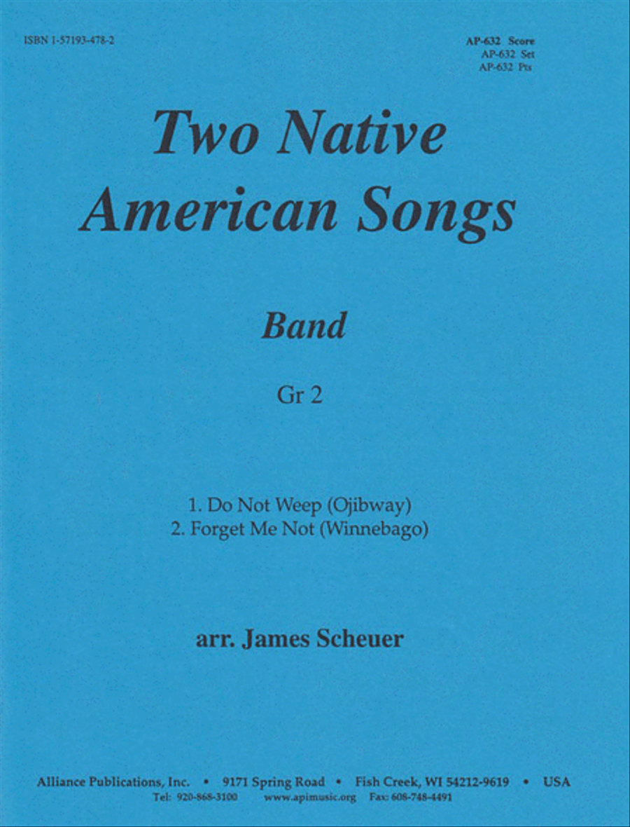 Two Native American Songs For Band - Set Collection / Songbook scores gallery preview page 1