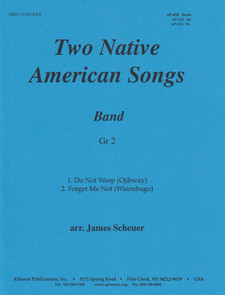 Two Native American Songs For Band - Set