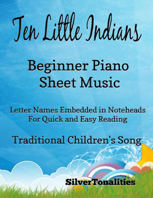 Book cover for Ten Little Indians Beginner Piano Sheet Music
