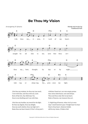 Book cover for Be Thou My Vision (Key of A Major)