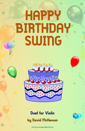 Book cover for Happy Birthday Swing, for Violin Duet