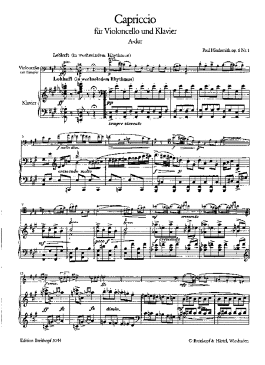 3 Pieces for Violoncello and Piano Op. 8