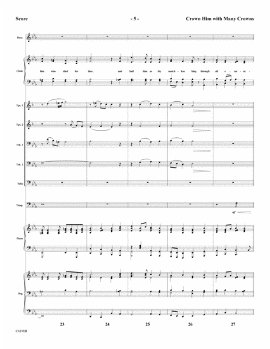 Crown Him With Many Crowns Choir scores gallery preview page 7