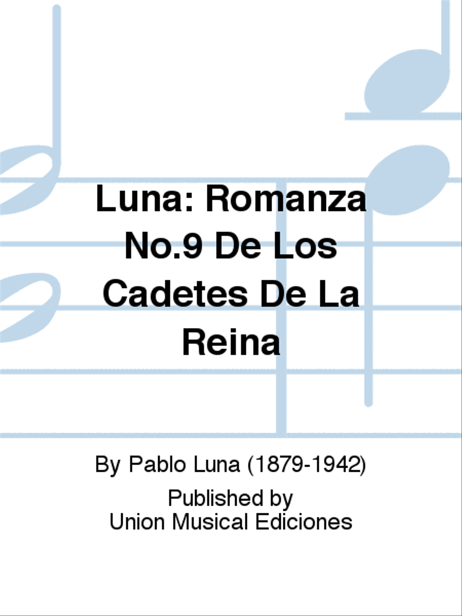 Romanza No.9 De Los Cadetes De La Reina Voice Solo scores gallery preview page 1