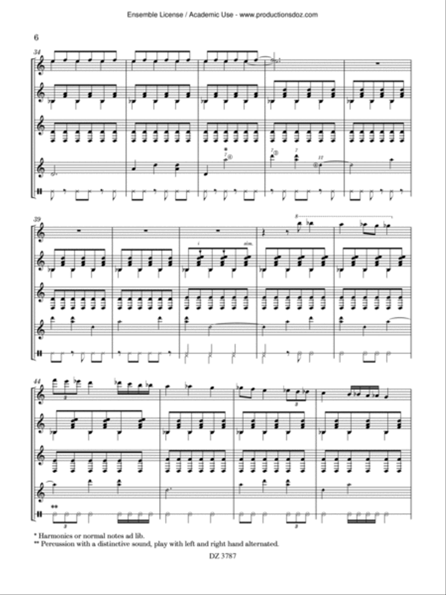 Chromodrones Chromodrones Guitar Ensemble scores gallery preview page 6