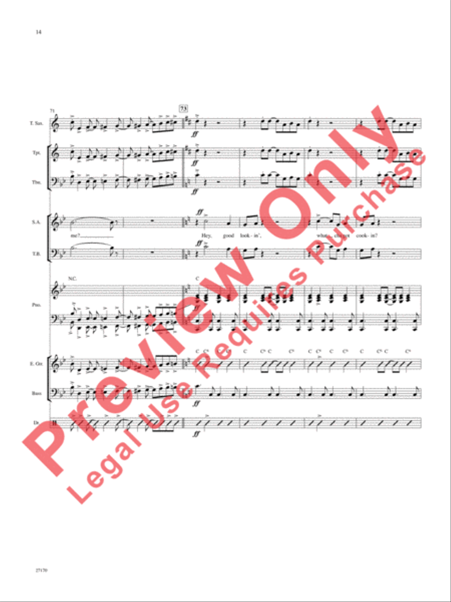 Hey, Good Lookin' Choir scores gallery preview page 15
