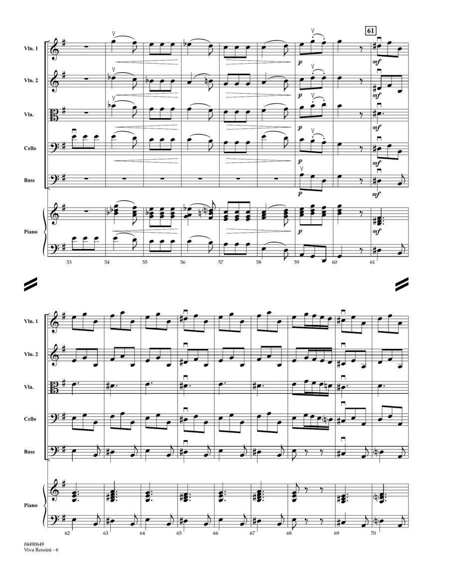 Viva Rossini (from The Barber Of Seville) - Full Score String Orchestra scores gallery preview page 5