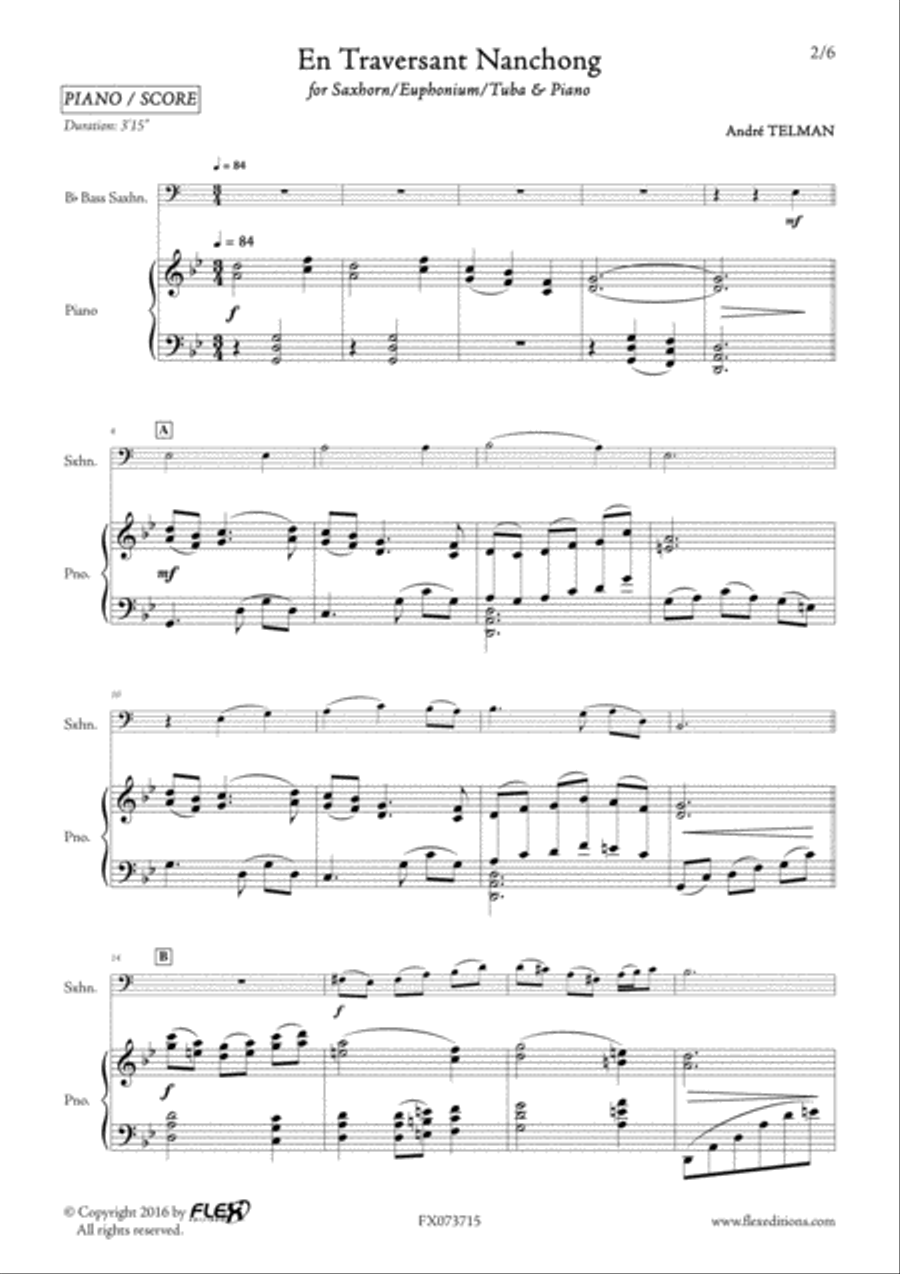 En Traversant Nanchong En Traversant Nanchong Euphonium scores gallery preview page 2