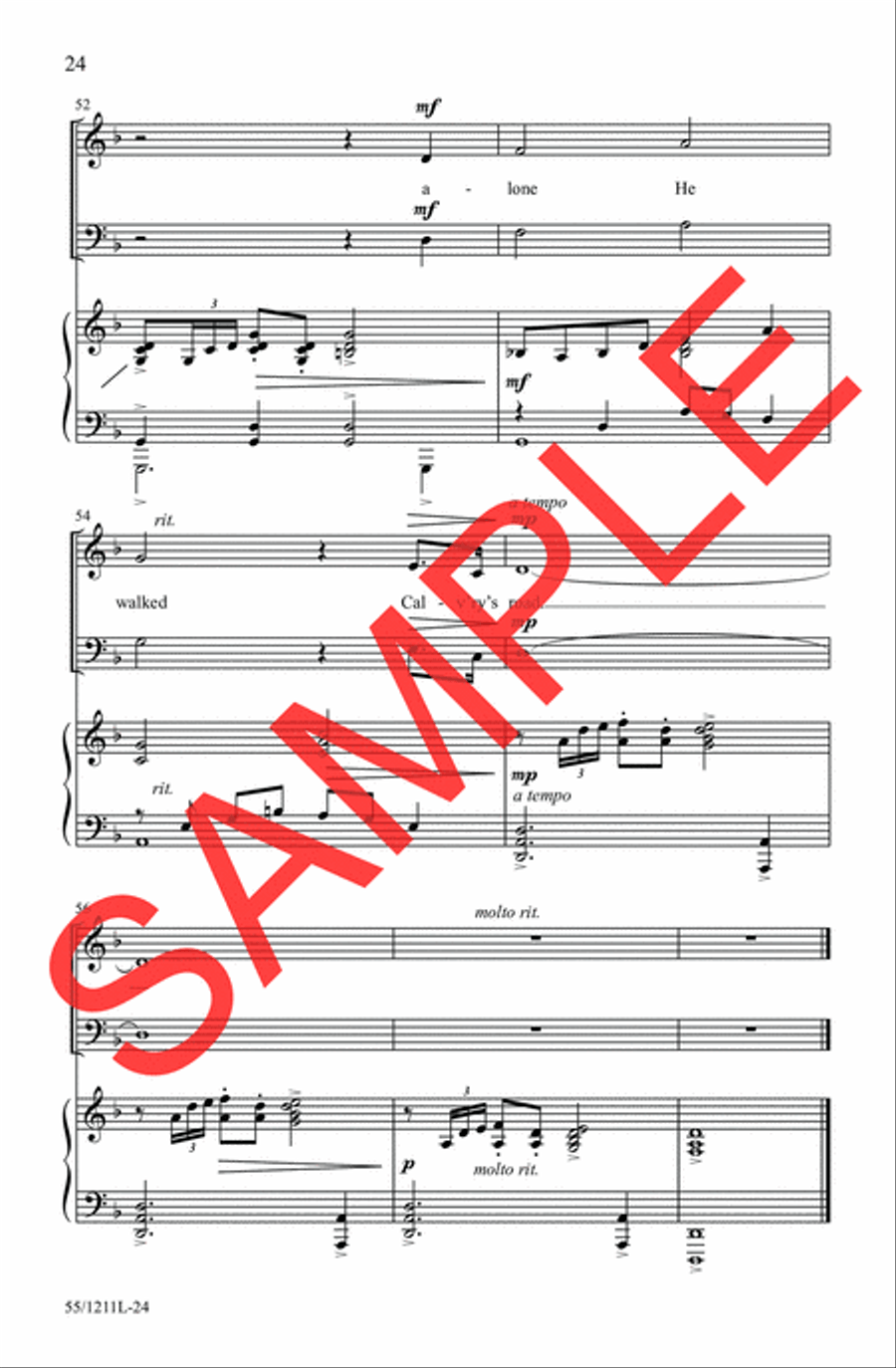 Not My Will, But Yours 4-Part scores gallery preview page 17